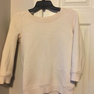 Ann Taylor Loft 3/4 sleeve quilted sweater
